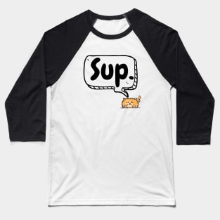 SUP | Black Text Baseball T-Shirt